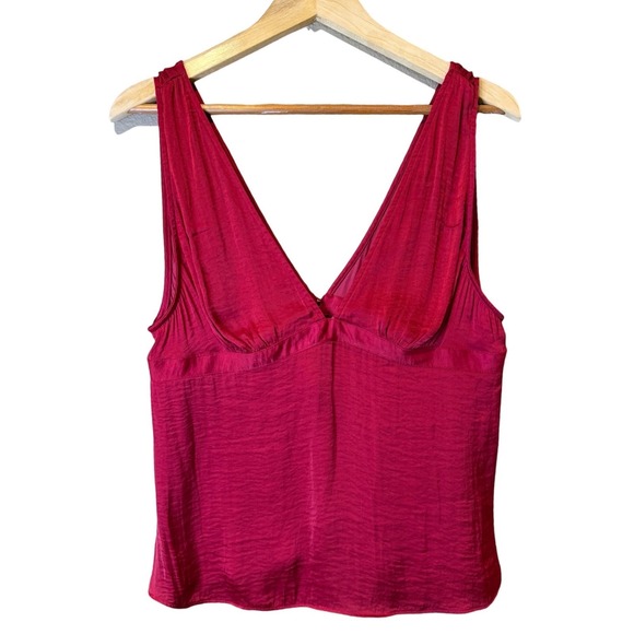 Free People Tops - Intimately Free People Deep V-Neck Satin Camisole Top Red Large